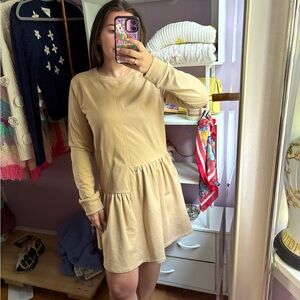 English Factory Tan Long Sleeve Dress